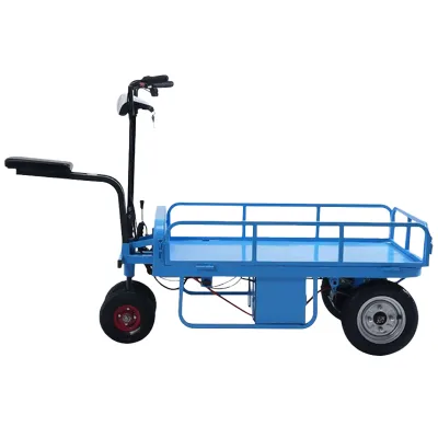 Wholesale Four-Wheel Electric Wheelbarrow for Heavy Goods Transport for Construction Sites and Farms