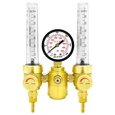Brass CO2 Argon Dual Gauge 0-4500 Psi PRESSURE Regulator