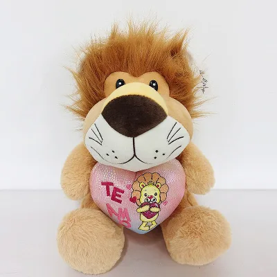 Reliable Quality Plush lion Toy with Heart Different Styles Chinese Custom Stuffed Plush Soft lion Toy