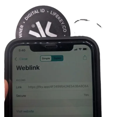 Tap to Open  Link Wearable NFC Tag
