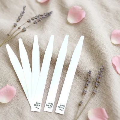 High quality white commercial perfume test paper fragrance blotter strips with brand logo custom