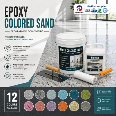 Epoxy Resin Self Leveling Flooring System Heavy Duty Wear Resistant Chemical Resistant Easy Clean Durable Non Fading