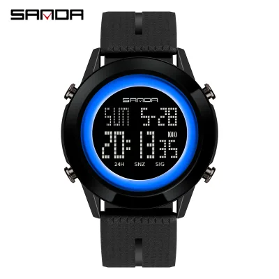 SANDA 337 Sports Unisex Watch Luminous Alarm Clock Waterproof Multifunctional Japanese Movement Watch