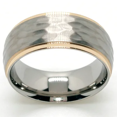 2026 New Design Titanium Ring With IP Rose Plated Wedding Ring for Men