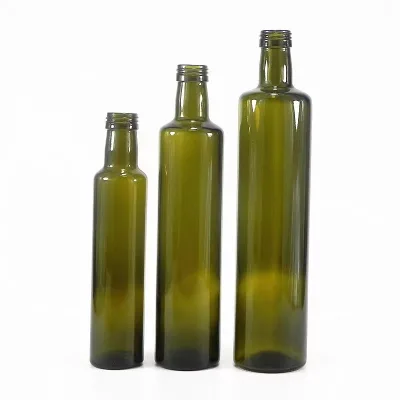 Glass Bottle 250 ml 750ml Antique Green Olive Oil Glass Bottle for Cooking Olive Oil