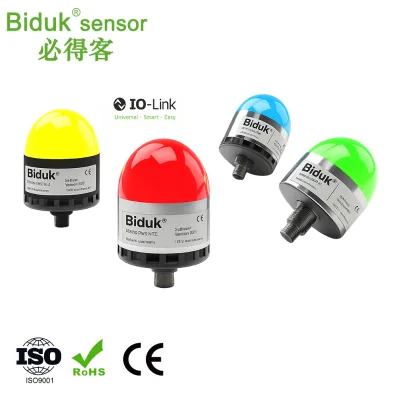 IO-Link Multi Color LED Beacon Signal Light 7 Colors Industrial Warning Lamp with Sound Alarm IP67