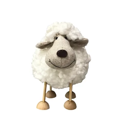 Manufacture Custom Traditional Popular Easter Ornament Cute Fat Plush Animal Decoration Sheep for Home