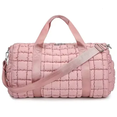 Large Capacity Durable Fashion Puffer Cloud Duffle Weekender Bag Lightweight Fashion Quilted Gym Bag for Sports Travel