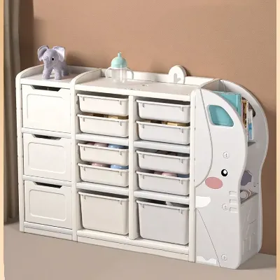 Large Shelf Toy Organizer Children Storage Cabinet Storage Animal Shape Christmas Gift Living Room Kids' Cabinets