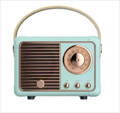 Classical Retro HM11 BT Speaker Portable Sound Stereo Music Player with Battery Power for Mini Decorative Travel