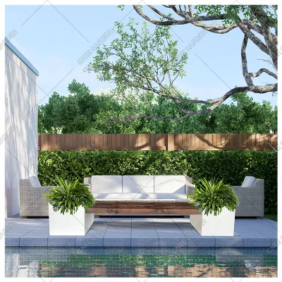 Custom Tree Planter Bench Flowerpot Tree Planter Landscape Garden Street square Waiting Leisure Chairs