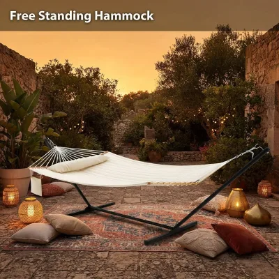 Danlong Rock Hammock with Stand Chair Steel Baby Adult cat Wood Chair Stand Garden Outdoor Swing Macrame Camping Folding
