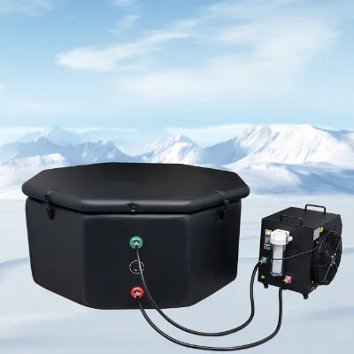 Black Inflatable Octagonal Ice Bath for Post-sports Therapy