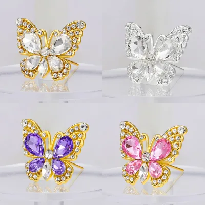 2025 New Butterfly Pins Rose Decorative Pin Wedding Flower Decoration diamonds pin Florist Supplies