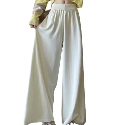 Ladies Autumn New Arrival High Wait Long Kint Pants
