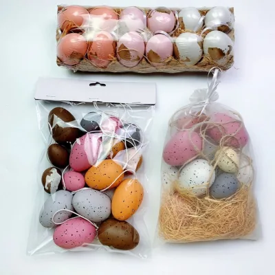 Easter Blow Molded Eggs Faux Eggs Children's Handmade DIY Plastic Eggs