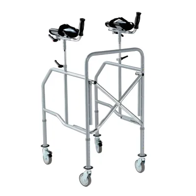 Heavy Duty Bariatric Foldable Walker PU Armrest Steel Mobility Frame Walking Aids for Disabled Rehabilitation Therapy Supplies