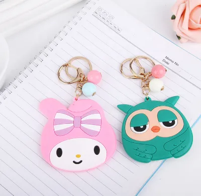 2D 3D Custom Rabbit PVC Keychain Soft Owl Custom 2D Keychain