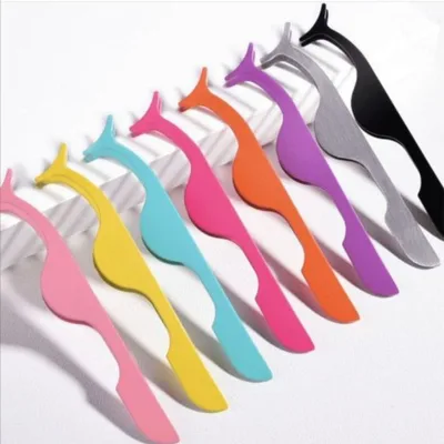 Wholesale Custom Logo Pink Volume Tip Eyelash Applicator Tools Rounded Fiber Lash Vendor with Private Label for Eyebrow Use