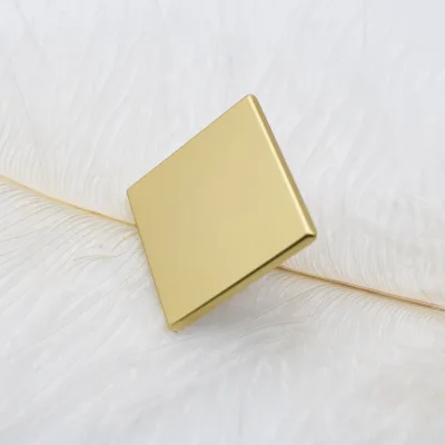 Custom Blank Copper Metal Plate Aluminum Label With 2 Holes Self Adhesive Aluminum Labels