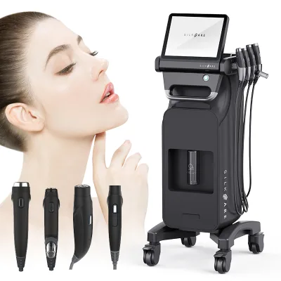 2025 New Arrival 4 in 1 Hydrodermabrasion Aqua Peel Ultrasonic RF Oxygen Facial Small Bubble Machine 4 Handles Choose