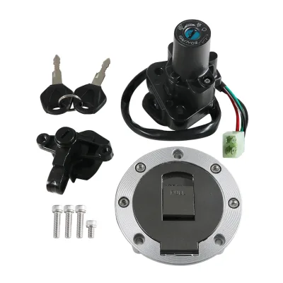 Motorcycle Fuel Tank Cover Cap Lock With Ignition Switch Lock for Yamaha XJR400 XJR1200 XJR1300