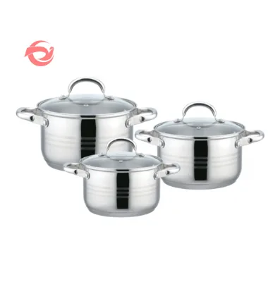 Factory High Quality Stainless Steel Casserole Induction Bottom Pot and Pan Kitchen Cookware Set