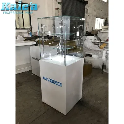 High End Display Rotating Glass showcase for Phone Shop Display