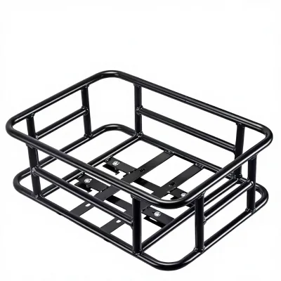 Heavy Duty Steel Bike Rear Rack with Removable Waterproof Liner Bag & Reinforced Frame Universal Bicycle Rear Cargo Basket