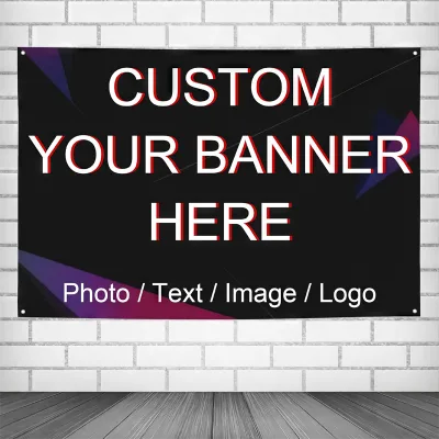 Custom Happy Birthday Vinyl Background PVC Hanging Banner