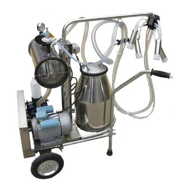 Domestic Livestock Cattle Sheep Pulsation Piston Mobile Cow Milk Sheep Camel Simple Milking Machine