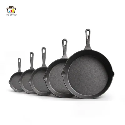 Manufacturers Direct Delivery Cast Iron Pan Thickened Uncoated Iron Pan Durable Egg Pan Frying Dual-purpose Cast Iron Frying