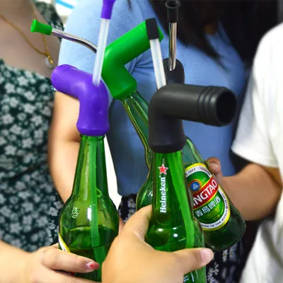OEM Custom logo Wholesale Price Reusable Beer Drinking Snorkel in Stock