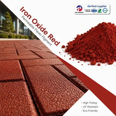 Iron Oxide Red Pigment For Cement Pavement Tiles Manufacturing High Tinting Strength UV Resistance China Supplier Bulk
