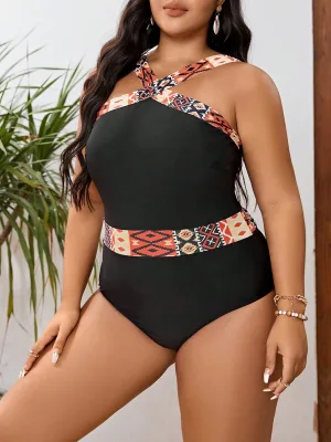 Hot Sales New Arrival Summer Bodysuits for Women One Piece Swimsuit Black Patchwork Sea Beach Swimwear