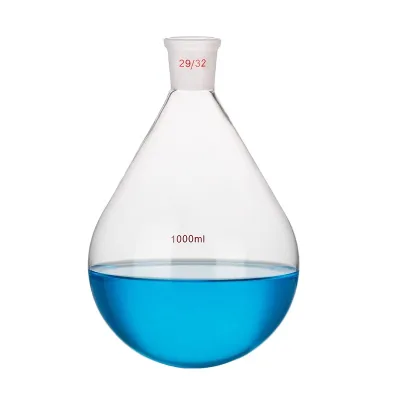 FGlass Single Neck Round Bottom Boiling Flask Heavy Wall With Standard Ground Joint Heating Distillation Reaction Flask