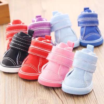 Canvas Anti-slip Pets Sport Casual Boots Small Dog Shoes for Autumn/Winter