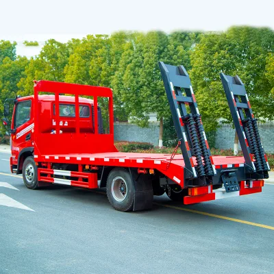Diesel Manual Flatbed Truck 180hp 11200kg GVW 4x2 Euro 6 New Excavator Transport Trailer Open Flatbed Truck