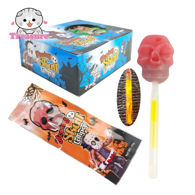 Skull Glow Stick Lollipop Glowing Lollipops Fruit Lollipop