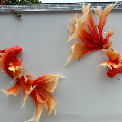 Stunning Handmade Organza Koi Fish Deco Ideal for Asian - Themed Parties, Home Aquarium Areas, Restaurant Decor