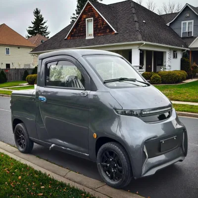 Europe Stock Electric Cargo Truck EEC L6E 4 Wheels Light Truck One Seat Middle Drive for Express Logistic Breakfast Booth