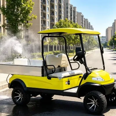 A627.H8G 2-seat Electric Utility Cart Mobile Propaganda Sanitizing Cart, Retrofit Cargo Bed for Sanitizer Spraying