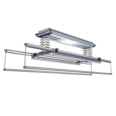 New Arrival Electric Retractable Clothes Rack with 5 Rods and Quick-Drying Cloth Foldable Design Airer with Heater