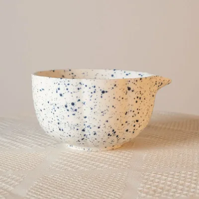Japanese Green Tea Bowl with Green Tea Utensils for Making Green Tea and Serving Green Tea in a Bowl
