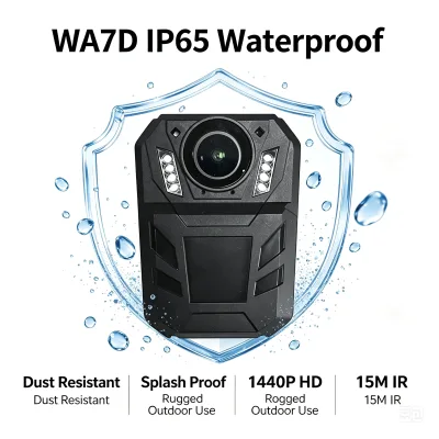 Ergonomic WA7D Wearable Body Recorder Lightweight Body Camera High Fidelity Audio Collecting Feature