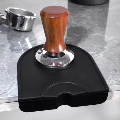 Espresso Barista Tool Tamping Holder Silicone Coffee Tamper Mat for Barista Tool Home Kitchen Bar Coffee Embossed Printing logo