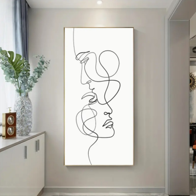 Modern Line Art Chic Face Design Large Paintings and Wall Arts Large Art Paintings Prints Canvas Poster