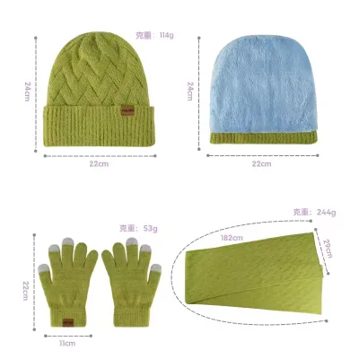 Winter Bliss Hats Scarf & Glove Set: Experience Ultimate Warmth with Our Plush, Thermal-Knit Accessories