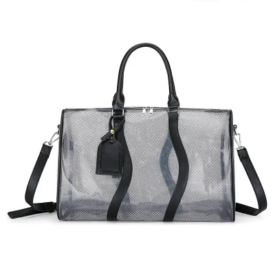 New Arrival Duffle Tote Bag Transparent PVC Clear Bag Luggage Custom Waterproof Gym Fitness Bag for Travel