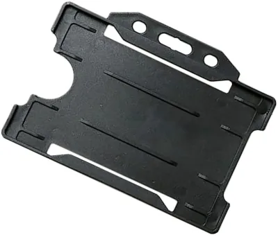 Dual-Sided Plastic ID Card Holder - Horizontal/Vertical PP Badge Protector with Custom Logo